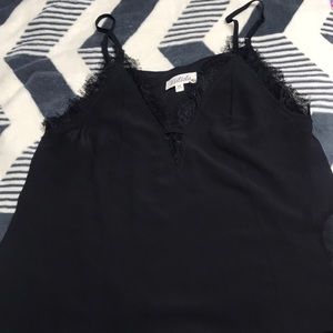 Black lace top cami tank